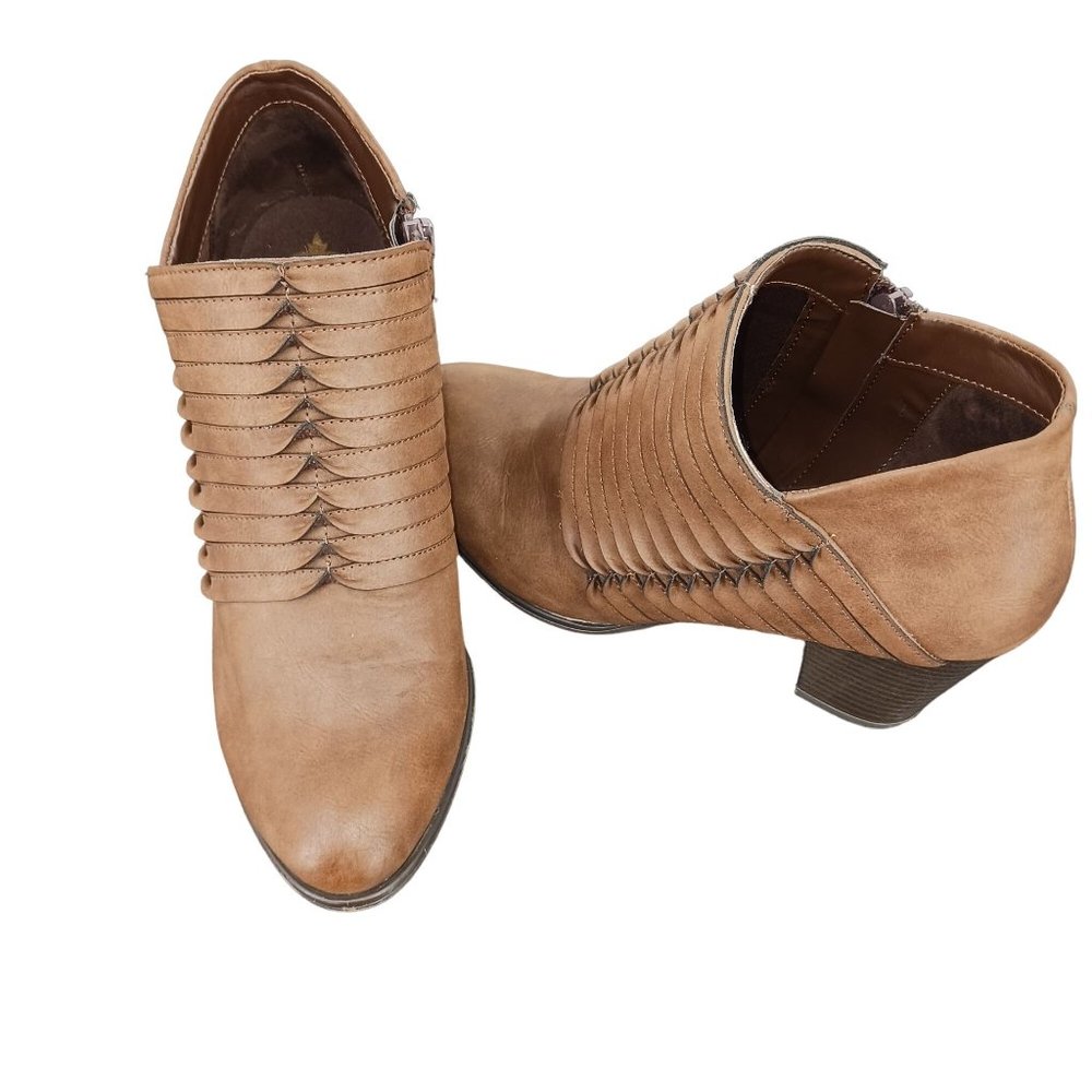 FERGALICIOUS CALHOUN FAUX SUEDE HEELED ANKLE BOOTIES